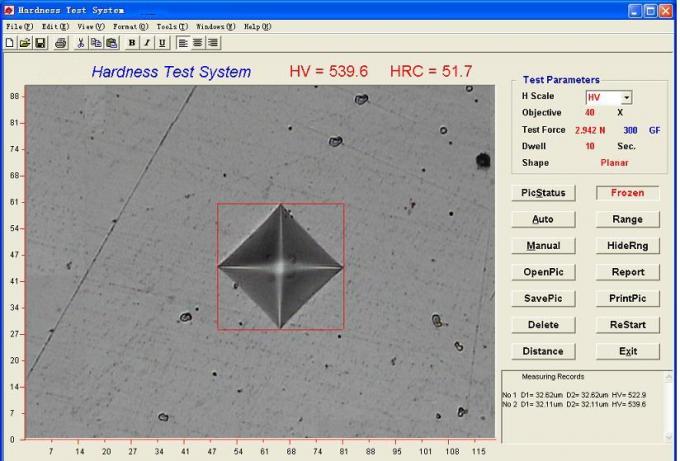 Härte-Prüfvorrichtung Windows XP-System-Vickers Digital mit messender Software-Operation